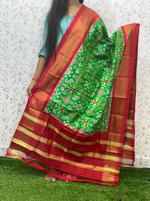 PSDHISDP4S23ZBCD58- Ikat silk dupatta