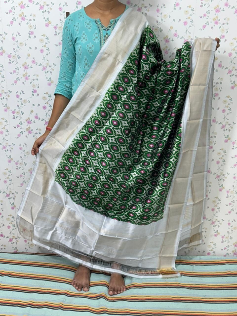 PSDHISDP4S23ZBCD68- Ikat silk dupatta