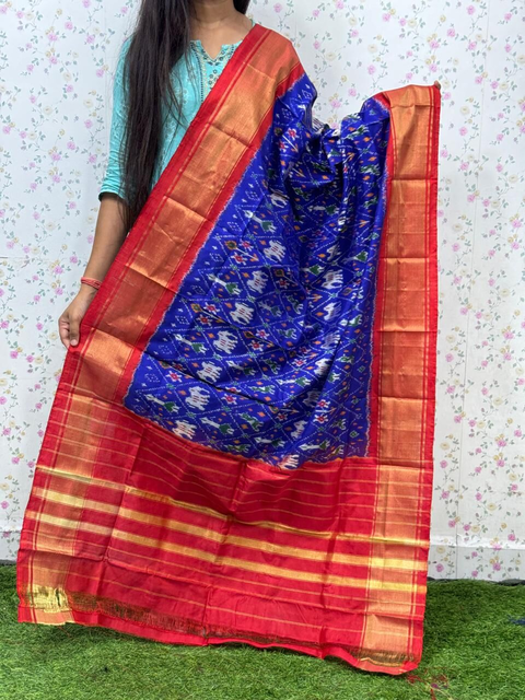 PSDHISDP4S23ZBCD69- Ikat silk dupatta