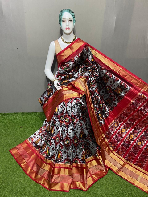 PSRGIDSS4S23NSDC01- Ikat silk saree