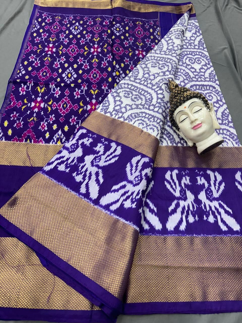 PSDHIDSS4S25NZDD08- Ikat silk saree