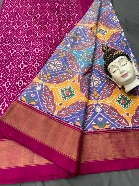 PSDHIDSS4S25NZDD11- Ikat silk saree