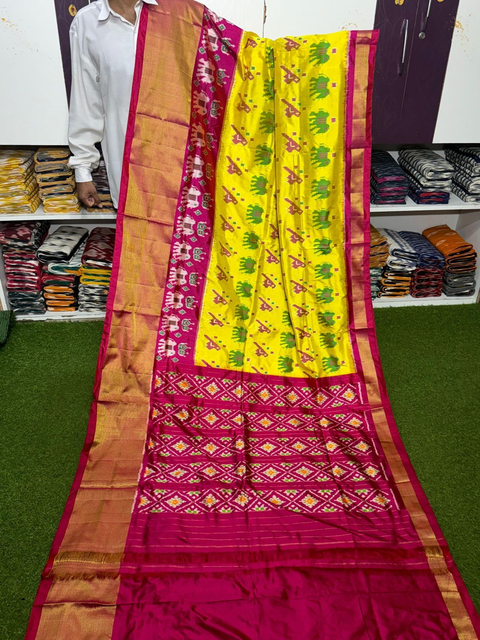 PSRGIDSS4S25BSDD32- Ikat silk saree