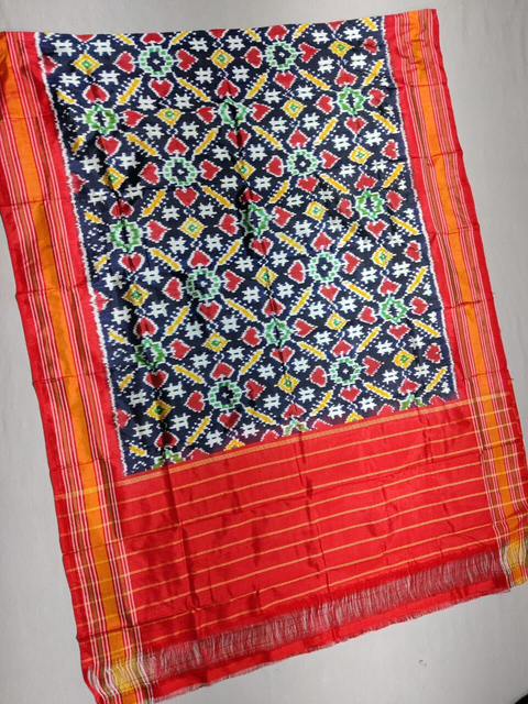 PSSIISDP4S25ECCD23- Ikat silk dupatta