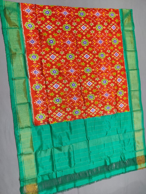 PSSIISDP4S25ECCD25- Ikat silk dupatta