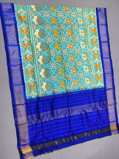 PSSIISDP4S25ECCD34- Ikat silk dupatta