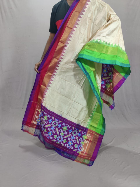 PSSIISDP4S25ECCD63- Ikat silk dupatta