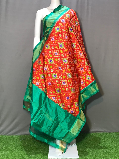 PSSIISDP4S25ECCD66- Ikat silk dupatta