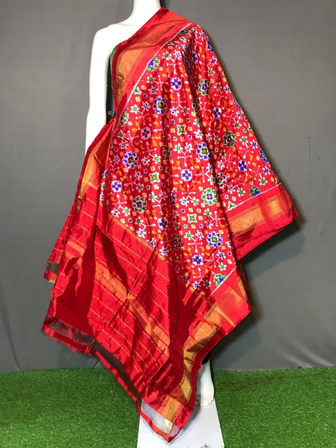 PSSIISDP4S25ECCD71- Ikat silk dupatta