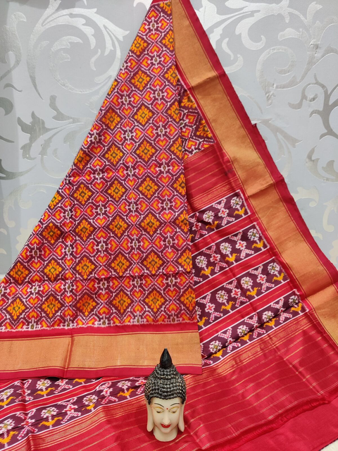 PSPHIDSS4S27BTCD10- Ikat silk saree