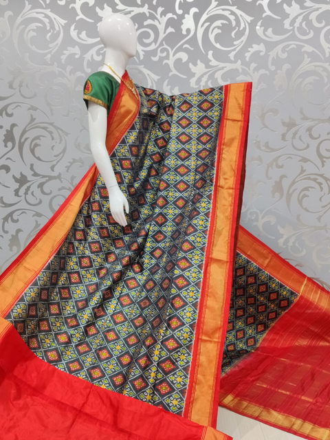 PSPHIDSS4S27BTCD14- Ikat silk saree