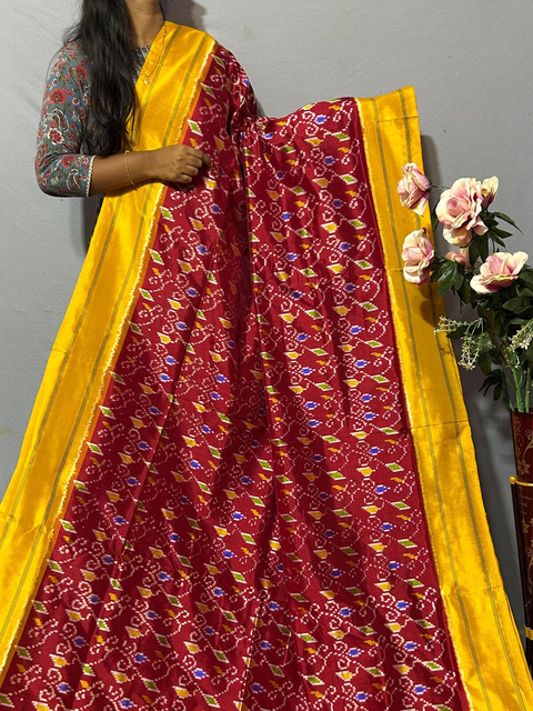 PKISIDSS4O01NCDC05- Ikat silk saree