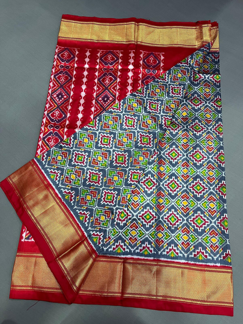 PMICIDSS4O06BSDC04- Ikat silk saree