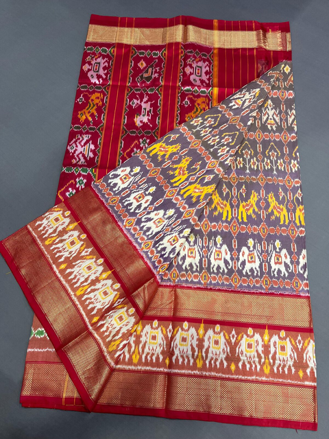 PMICIDSS4O06BSDC13- Ikat silk saree