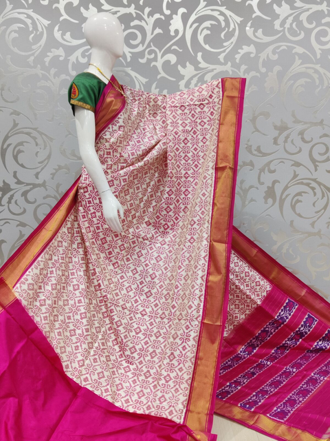 PSPHIDSS4O09BECD09- Ikat silk saree