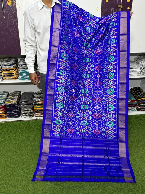 PSRGISDP4O10ZNDC35- Ikat silk dupatta