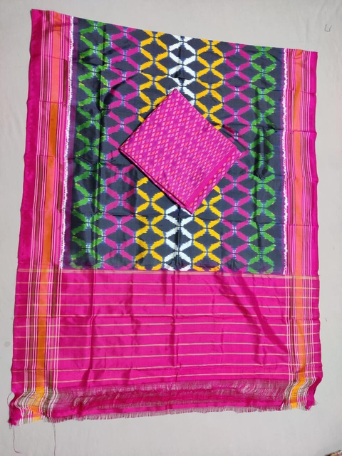 PSSISDST4O15FSCD43- Ikat sico dupatta with  sico top