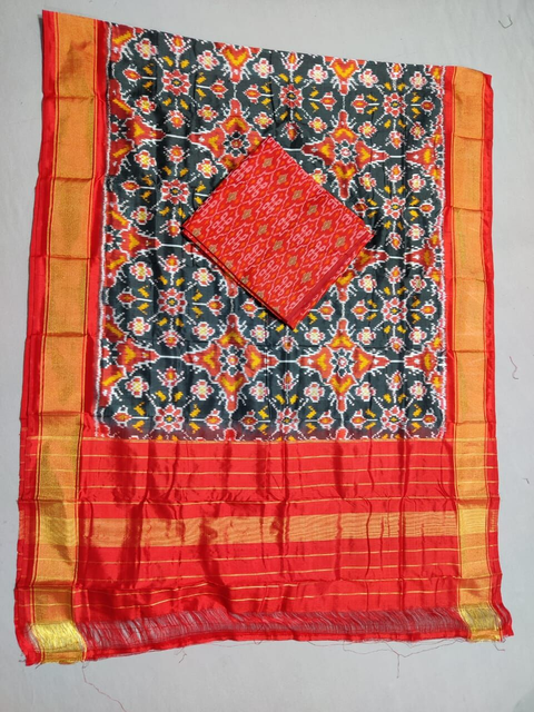 PSSISDST4O15FSCD44- Ikat sico dupatta with  sico top