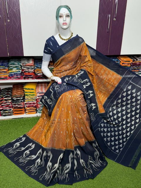 PSRGICTS4O14INSC56- Ikat cotton saree