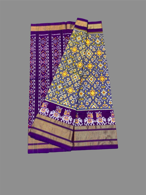 PSTHC3PS4O14NDCD27- Ikat silk saree