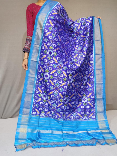 PGMRISDP4O24EDDC07- Ikat silk dupatta