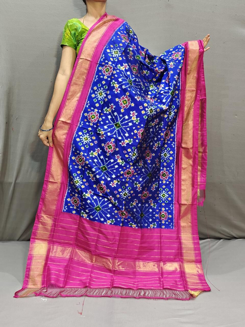 PGMRISDP4O24EDDC15- Ikat silk dupatta