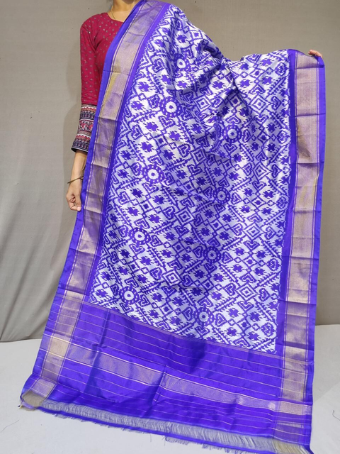 PGMRISDP4O24EDDC29- Ikat silk dupatta