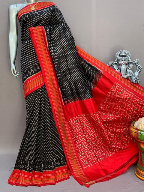 PSNTIDSS4O23TBDC23- Ikat silk saree