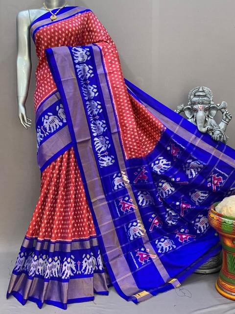 PSNTIDSS4O23TBDC26- Ikat silk saree