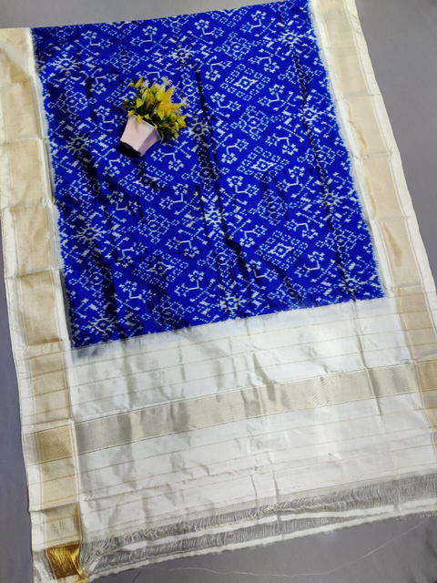 PSSIISDP4O24EDCC70- Ikat silk dupatta