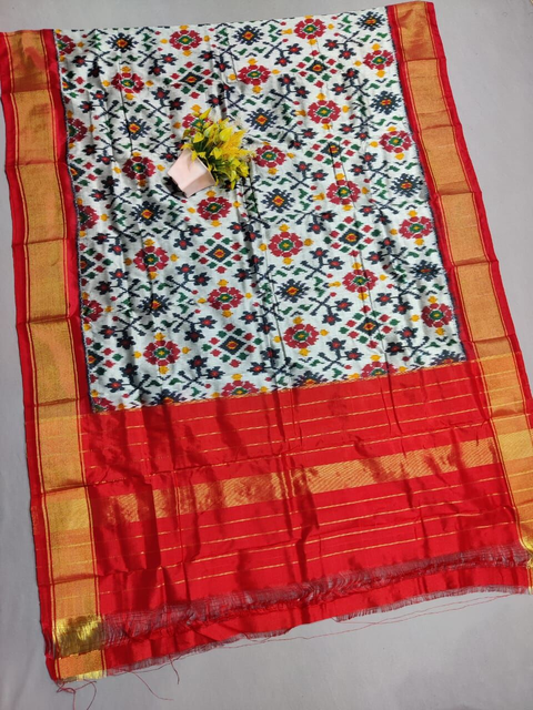 PSSIISDP4O24EDCC71- Ikat silk dupatta