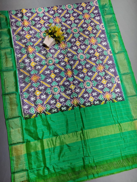 PSSIISDP4O24EDCC73- Ikat silk dupatta