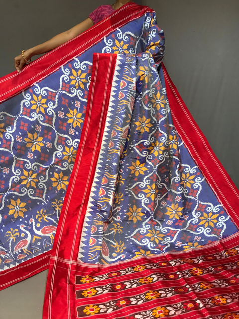 PGMRIDSS4O24NIDD39- Ikat silk saree