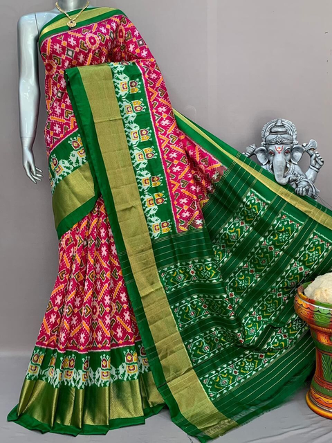 PSNTIDSS4O25NDCC03- Ikat silk saree