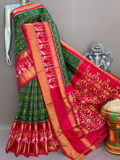 PSNTIDSS4O25NDCC19- Ikat silk saree