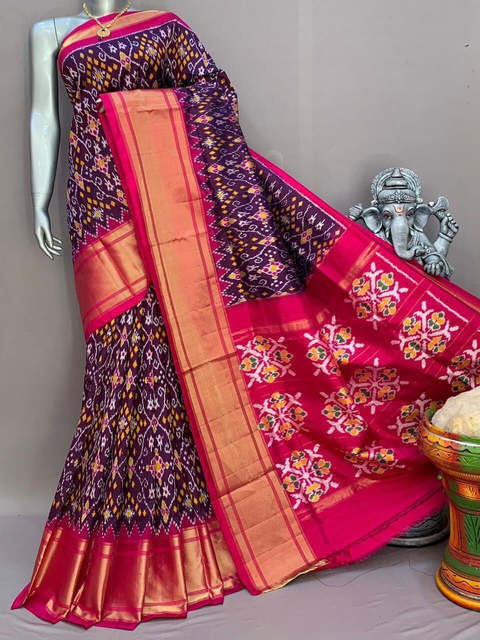 PSNTIDSS4O25NDCC22- Ikat silk saree