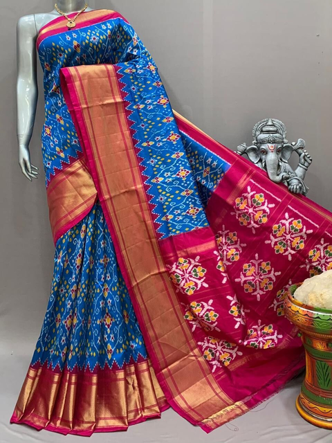 PSNTIDSS4O25NDCC26- Ikat silk saree