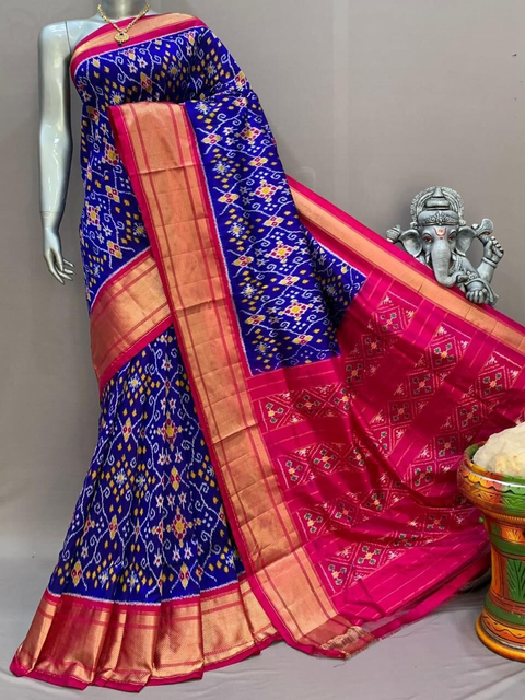 PSNTIDSS4O25NDCC27- Ikat silk saree