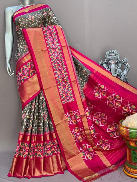 PSNTIDSS4O25NDCC28- Ikat silk saree