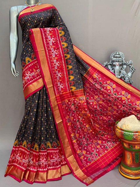 PSNTIDSS4O25NDCC36- Ikat silk saree