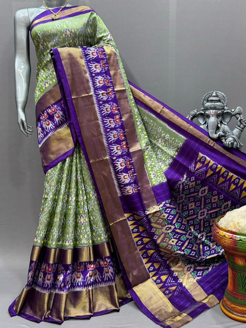 PSNTIDSS4O25NDCC47- Ikat silk saree