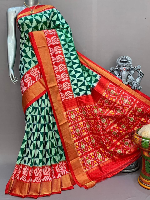 PSNTIDSS4O25NDCC52- Ikat silk saree