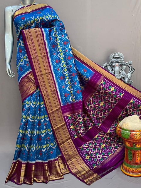 PSNTIDSS4O26CECD11- Ikat silk saree