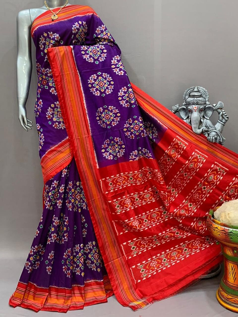 PSNTIDSS4O28NCCC17- Ikat silk saree