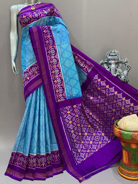 PSNTIDSS4O28NCCC27- Ikat silk saree