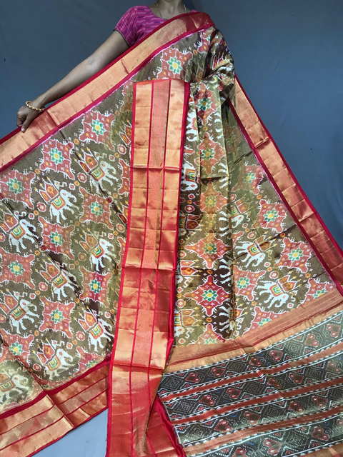 PGMRFTHS4O31NTCC14- Full tisssue Ikat silk saree