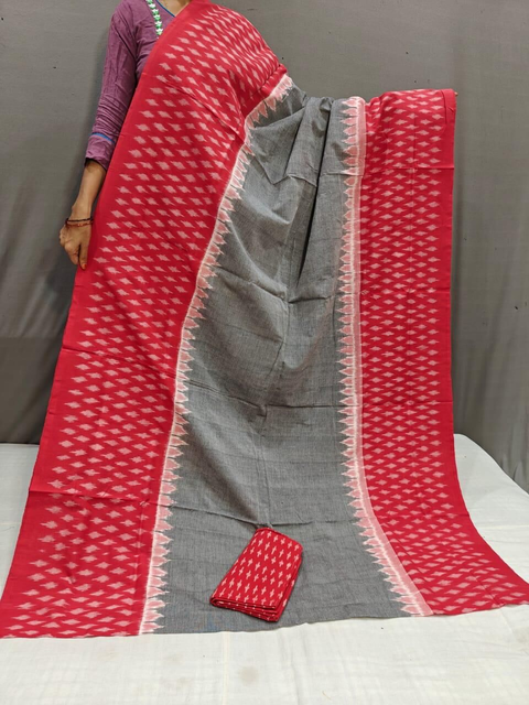 PGMRICTS4V04INDC19- Ikat cotton saree