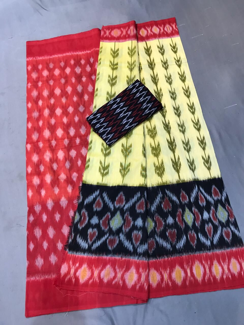 PGMRICTS4V04INDC28- Ikat cotton saree