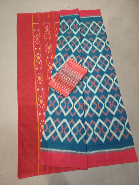 PGMRICTS4V04INDC60- Ikat cotton saree