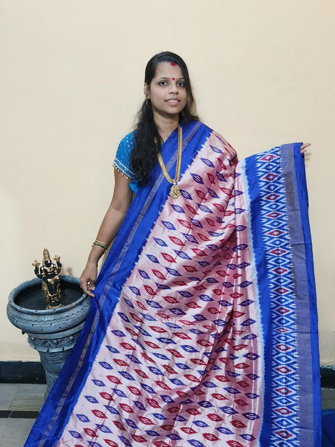 PGMRILWS4V03XCDC07- light weight Ikat silk saree